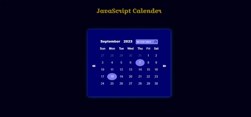 Calender with JavaScript