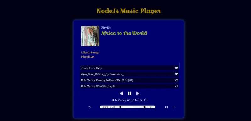 Music Player with NodeJS